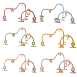 Juguete Montessori De Silicona Y Madera Para Bebés R...