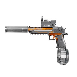 Pistola De Agua Con Silenciador Color Gris