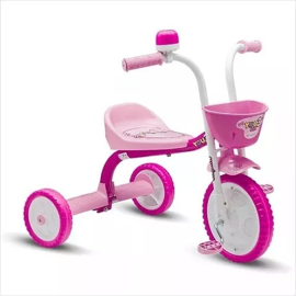 Triciclo Con Canasto Y Bocina Rosa