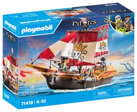 Barco Pirata 71418 Con 2 Figuras Y 98 Accesorios