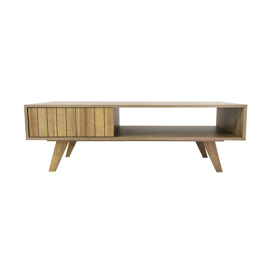 Mesa De Living Rectangular Linea Wall Con Cajon, Est...