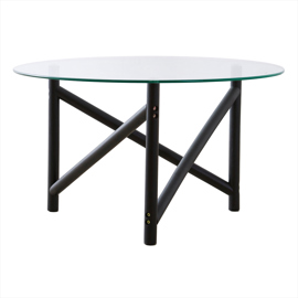 Mesa Baja Move Ratona 80 Cm, Patas Madera Y Vidrio T...
