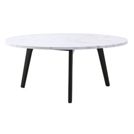 Mesa Baja  Ratona Icon Símil Mármol Patas De Madera ...