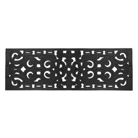 Felpudo Entrada De Goma Negro 25 X 75
