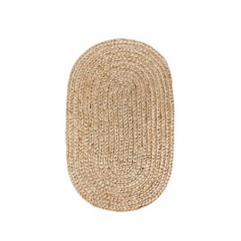 Alfombra De Yute Oval Natural 40 X 60 Cm