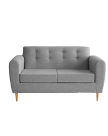 Sillon 2 Cuerpos Singapur Lino Gris Claro