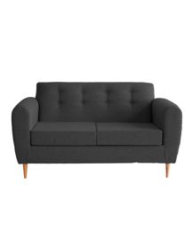 Sillon 2 Cuerpos Singapur Lino Gris Oscuro 