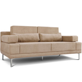 Sillon 2 Cuerpos Verona Tela Star Beige Antimanchas
