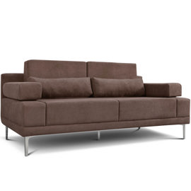 Sillon 2 Cuerpos Verona Tela Star Chocolate Antiman...