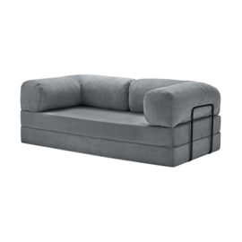 Sillon Teddy 100X200x40 Color Plomo