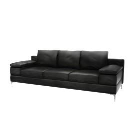 Sillón 3 Cuerpos Venus Negro 2,40 Mts