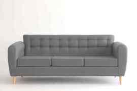 Sillon 3 Cuerpos Singapur Lino Gris Claro
