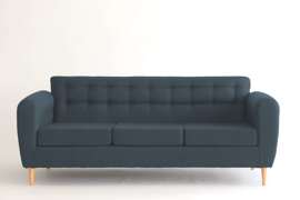 Sillon 3 Cuerpos Singapur Lino Azul