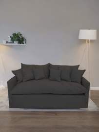 Sillon 3 Cuerpos Salta Lino Gris Oscuro