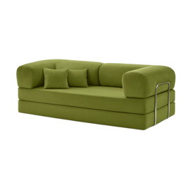 Sillón Teddy Luxury Pana Verde Oliva