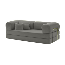 Sillón Teddy Luxury Pana Gris Claro