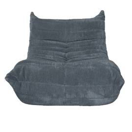 Sillon En Caja  Home Togo 1 Cuerpo Tela Corderoy Gri...