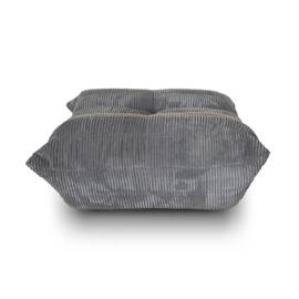 Puff En Caja Home Togo 1 Cuerpo Tela Corderoy Gris ...