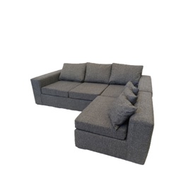 Esquinero Asia Lino Gris