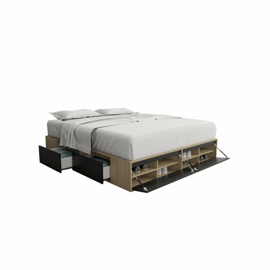 Box Cama Cajonera Base Sommier Zapatero King Size 20...