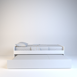 Cama 1 Plaza Marinera Melamina Dormitorio Blanca