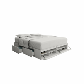 Box De Cama Cajonera Zapatero 6444 King Base Sommier...