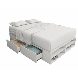 Box De Cama Cajonera Zapatero 6442 2 Plazas Base Som...