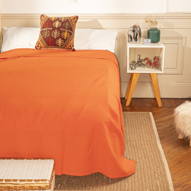 Cubrecama Naranja 2 Plazas 220X250cm