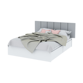 Respaldo De Cama Goya Rc18 Melamina Gris