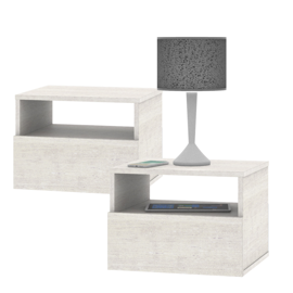 Combo 2 Mesa De Luz Flotante Con Cajon Venezia Mlf04...