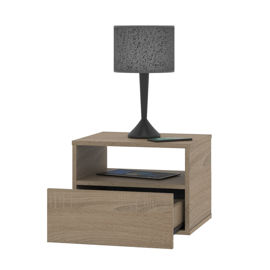 Mesa De Luz Flotante Con Cajon Roble Mlf040Rb