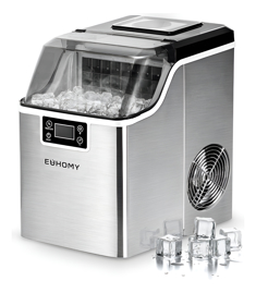 Máquina De Hielo 45 Kg/Día, Portátil Y Compacta Pla...