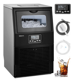 Máquina De Hielo De Acero Inoxidable Produce 84 Lib...