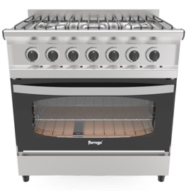 Cocina Profesional Fit 82 Cm. 6 Hornallas. Pta Vidr...