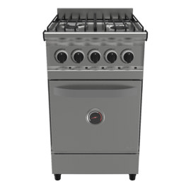 Cocina A Gas Fit 4 Hornallas. Puerta Acero