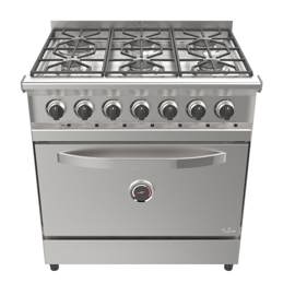 Cocina Profesional Eco 6 Hornallas Pta Acero