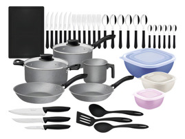 Batería De Cocina  28399602 Con 44 Piezas Aluminio