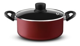 Olla Antiadherente 24 Cm  Red Surprise Con Tapa Tefl...