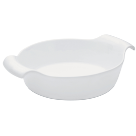 Fuente Redonda 24.5X6.5 Cm Porc. Blanca Horno Mesa