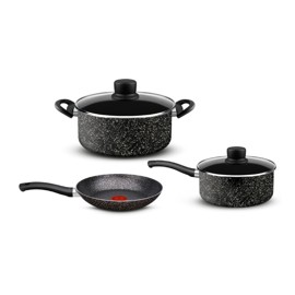 Set 5 Piezas  Stone Effect Cacerola Ctapa 20Cm Olla ...