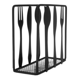 Servilletero Spoon Black 10X11 Cm Acero