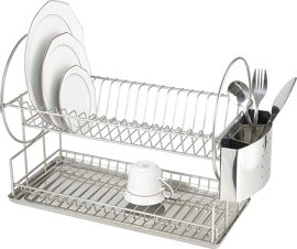 Escurre Platos Cocina 44.5X21.5Cm Acero Cromado