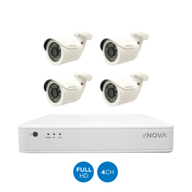 Combo Camara Seguridad  Poe Nvr 4Ch + 4 Cam 1080P 