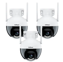 Kit X3 De Cámaras De Seguridad Ip Sh045 2Mp WifiLa...