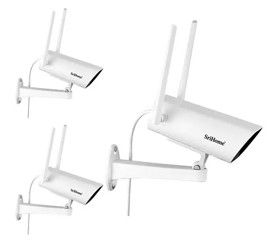 Kit X3 De Cámaras De Seguridad 4Mp Alarma Visión No...