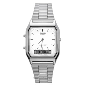Reloj Vintage Aq230A7Dmq Con Alarma Dual, Unisex