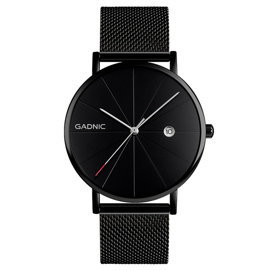 Reloj De Hombre Negro Cuarzo Analógico Impermeable