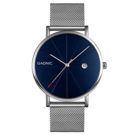Reloj De Hombre Plateado Cuarzo Analógico Impermeab...