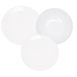 Juego De Vajilla X18 Piezas Unni White