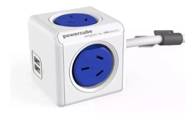 Zapatilla Eléctrico Con Usb Power Cube